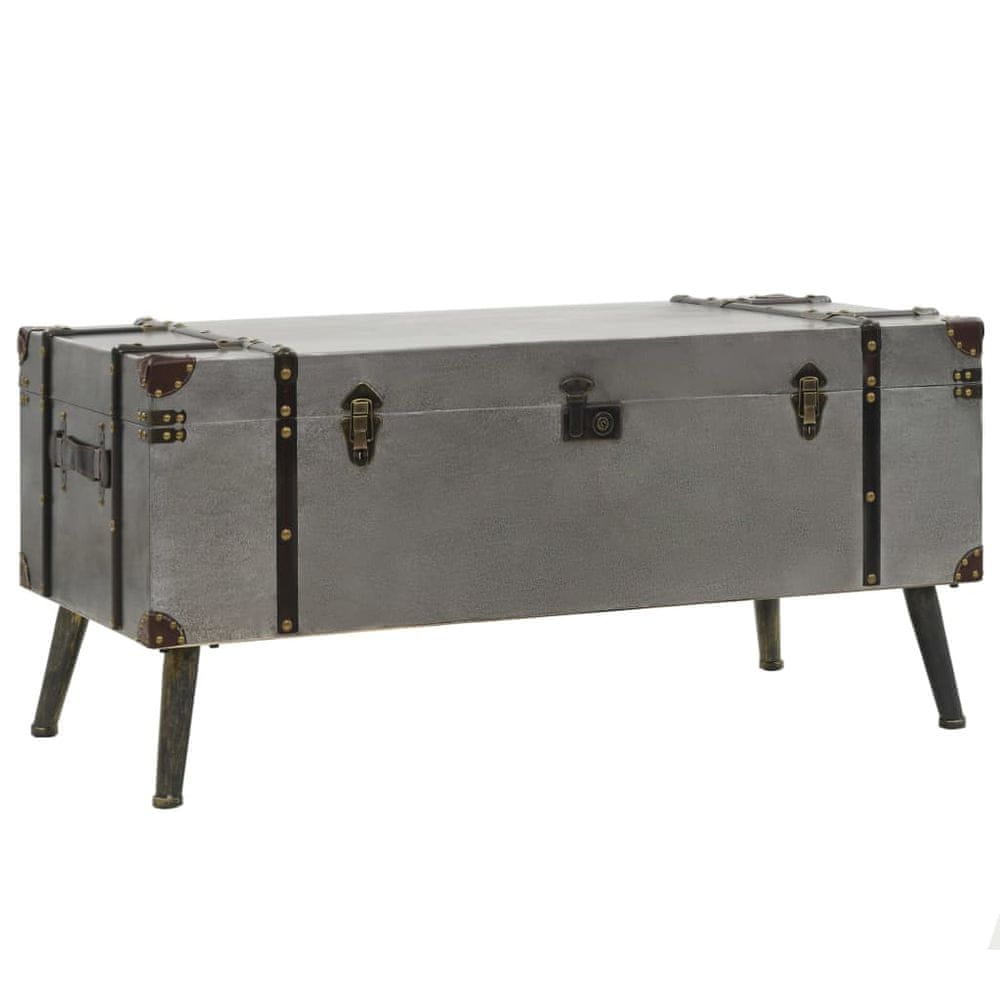 Petromila vidaXL Konferenčný stolík, MDF a hliník, 102x51x47,5 cm